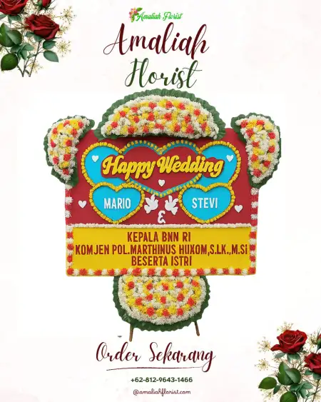Papan Bunga Pernikahan Jungke